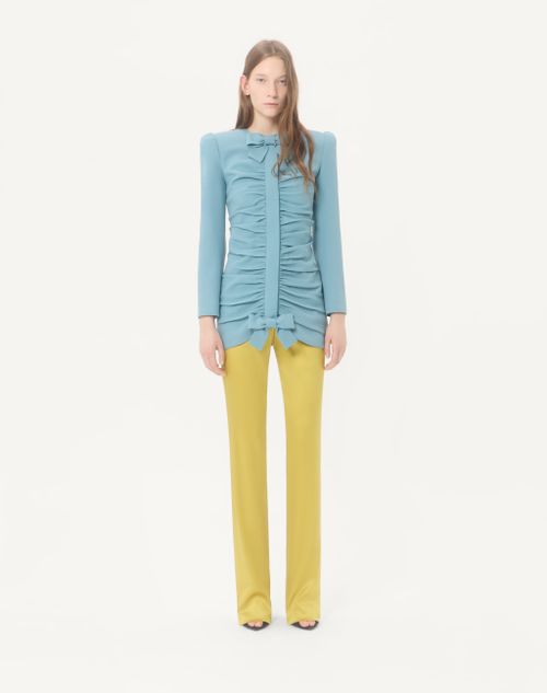 Valentino - Double Duchesse Stretch Trousers - Acid Green - Woman - Trousers And Shorts